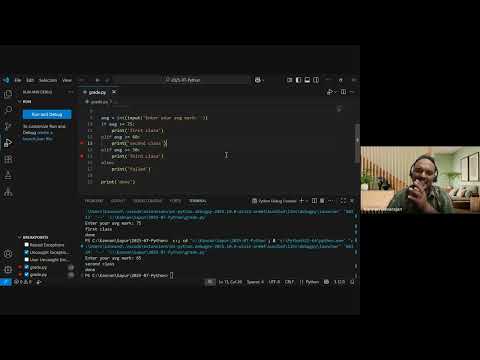 Python How To Debug A Program In Visual Studio Code Using Breakpointin Tamil