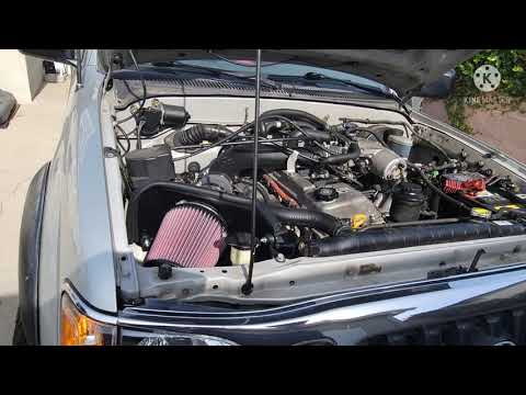 1st GEN TACOMA Before and after K&N 57 series cold air intake.