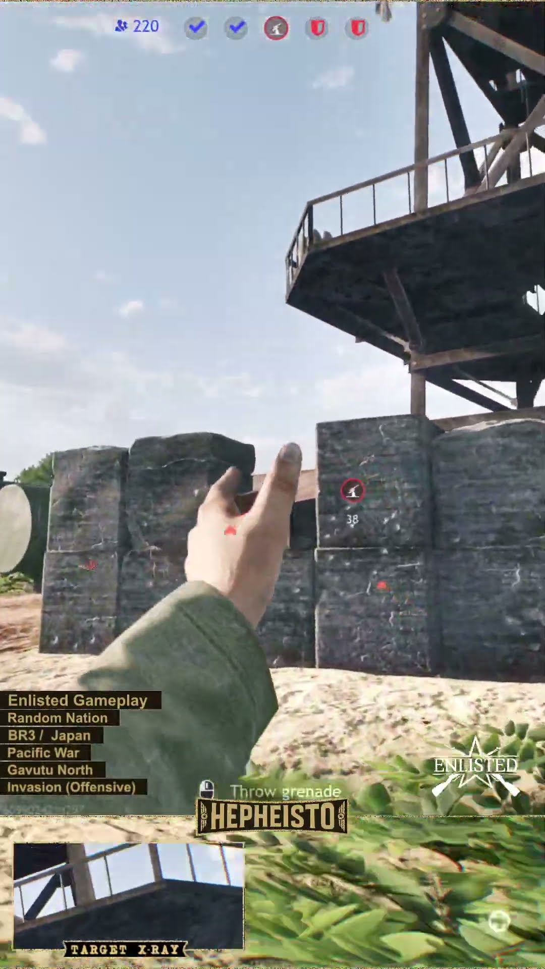 Machinegunner eliminates Tank M5A1 with Explosion Pack