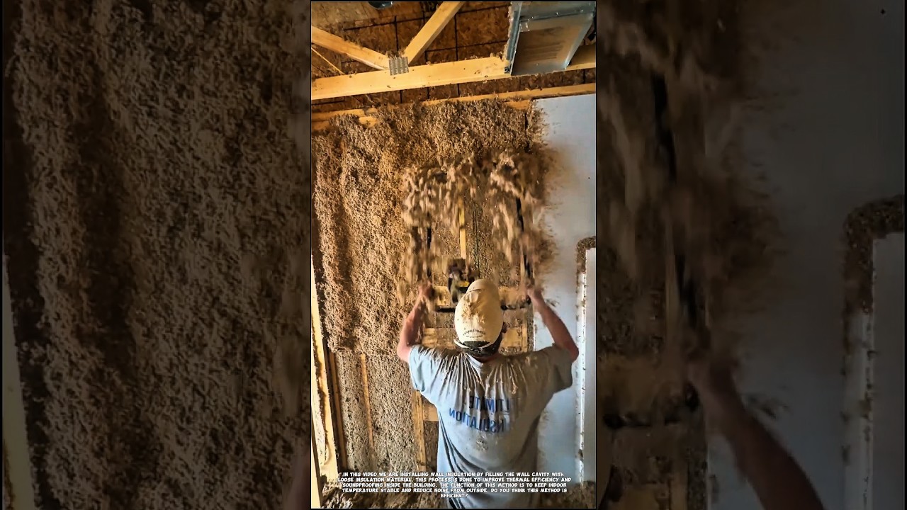 Fast Wall Insulation Installation Technique | Efficient & Clean Method!.