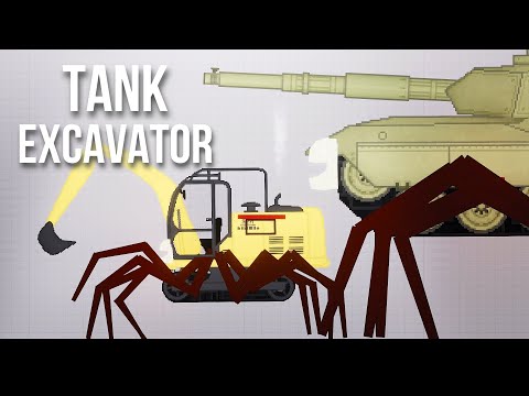 Choo Choo Charles but in another vehicles [Excavator Charles, Tank Charles]