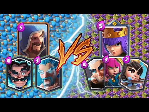 WIZARD TEAM Vs ARCHER TEAM - Clash Royale Battle