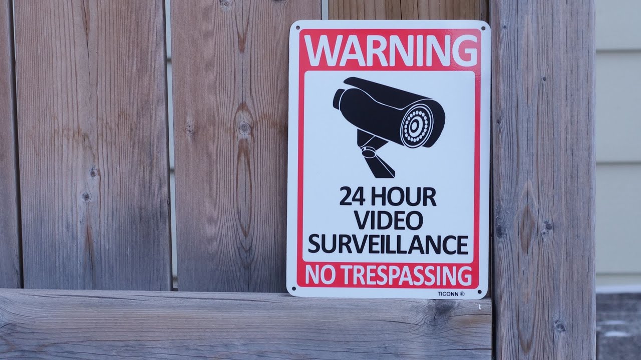 Real test of Ticonn Video Surveillance sign