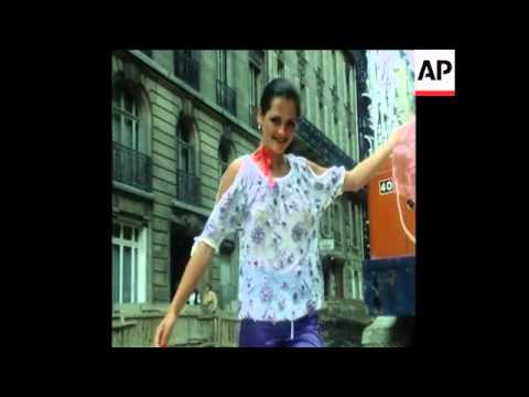 SYND 22 7 77 THE COURREGES AUTUMN - WINTER FASHION SHOW