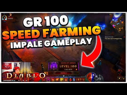 Diablo 3 GR 100 UNDER 2 MIN Demon Hunter IMPALE STRAFE! (Season 27)