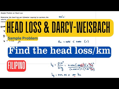 head loss and Darcy-Weisbach sample problem