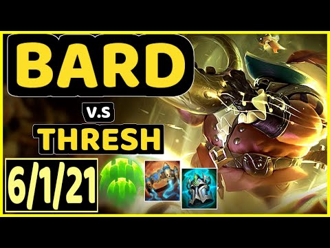 CORE JJ (BARD) vs THRESH - 6/1/21 KDA BOTTOM SUPPORT CHALLENGER GAMEPLAY - NA