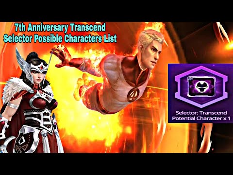 7th Anniversary Transcend Selector Possible Characters List - Marvel Future Fight