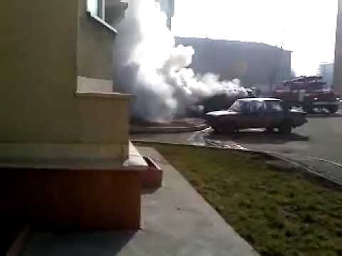 Горит БМВ Х5