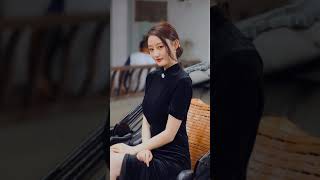 Download lagu Chinese Beautiful Girl, Chinese Cute Model Street Fashion Eps 38, Hot Black Dress #shorts mp3