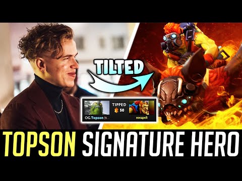 Topson Last Pick Signature Hero - Laning TILTED Batrider Mid DOTA 2