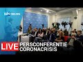LIVE: Persconferentie coronacrisis voor ondernemers