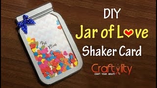 DIY Jar of Love Shaker Card | Easy to make Valentine's Day Card
