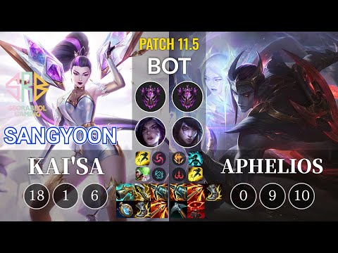 SRB Sangyoon Kai'Sa vs Aphelios Bot - KR Patch 11.5