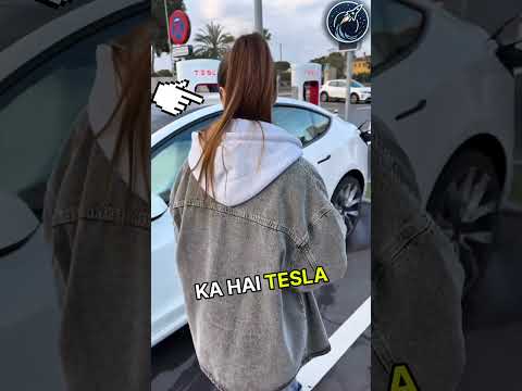 This woman found a Tesla key on the road | But can she open this car 😱🫡 #respect #shorts #ytshorts