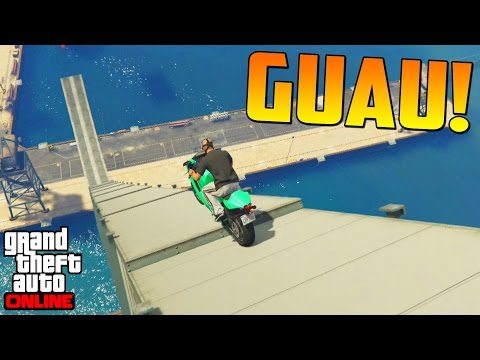 MEGA RAMPA INCREIBLE!! AHH! - Gameplay GTA 5 Online Funny Moments (Carreras GTA V PS4)