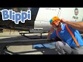 Blippi Explores A Police Helicopter Learn Vehicles For Kids