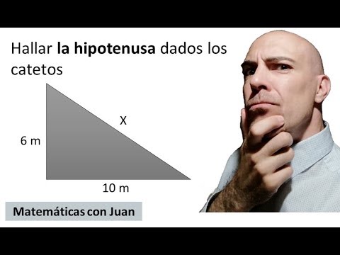▷ Calcular la hipotenusa en un triángulo rectángulo conociendo los catetos. Teorema de Pitágoras