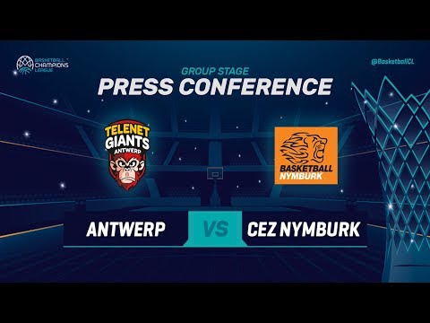 Telenet Giants Antwerp v CEZ Nymburk - Press Conf - Basketball Champions League 2018-19
