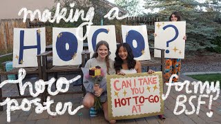 MAKING A HOMECOMING POSTER for my best friend!! | her reaction, ideas for posters