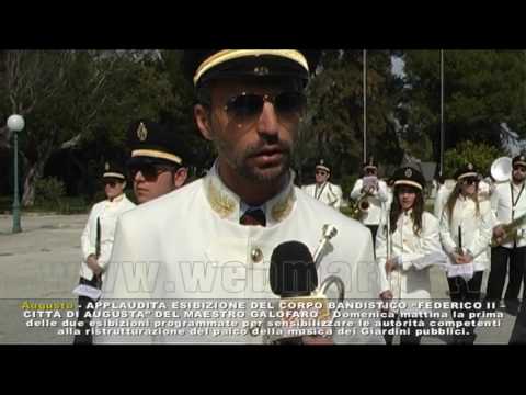 Augusta - Applaudita esibizione del corpo bandistico “Federico II – Città di Augusta” del maestro Ga
