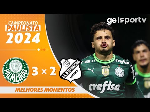 Gols e lances de Palmeiras x Internacional de Limeira