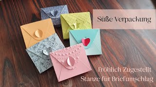 Briefumschlagstanze, Stampin Up, Fröhlich zusgestellt