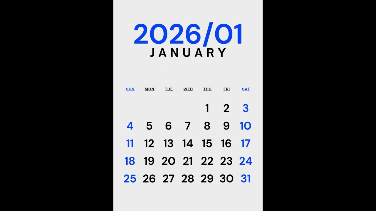 January Calendar 2026, Events and Holiday Observances #january2026