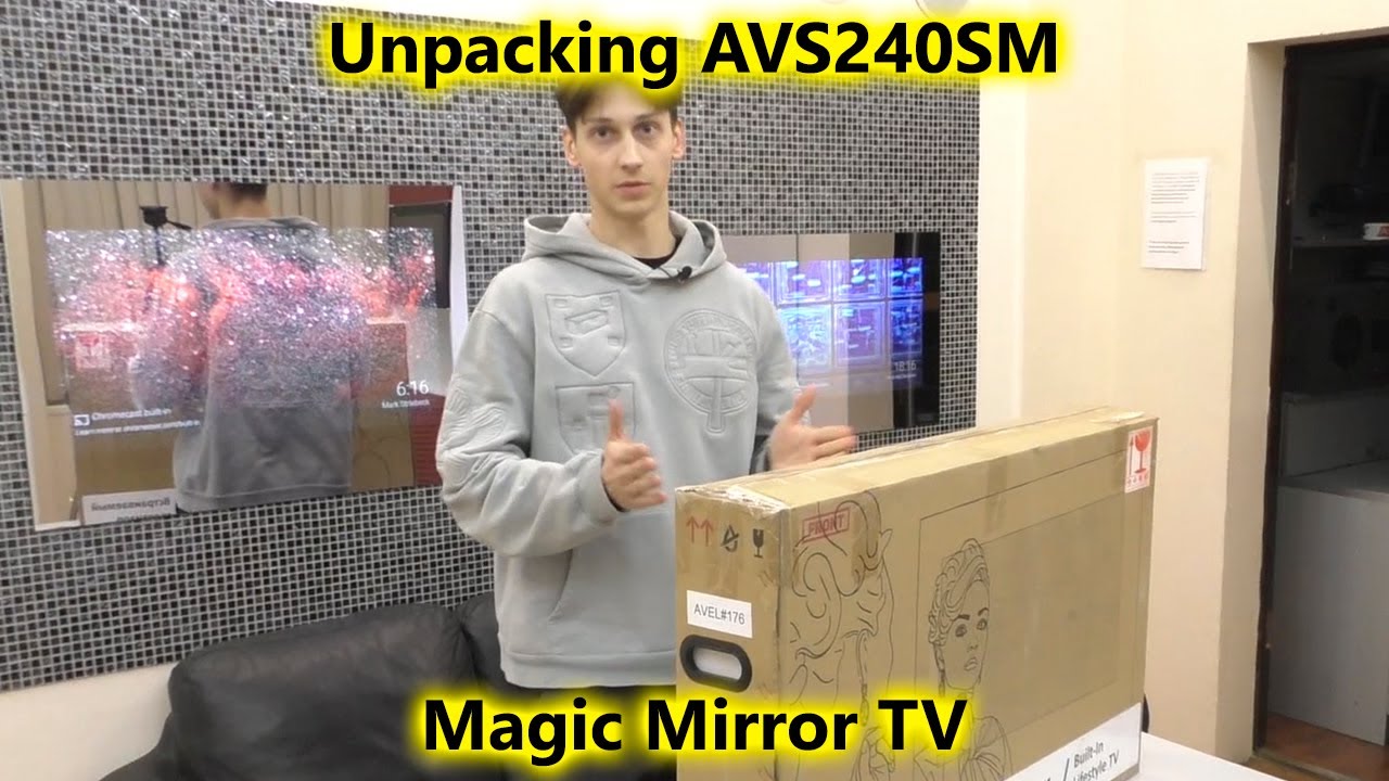 Unpacking AVS240SM Magic Mirror TV