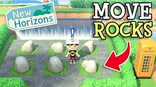 Animal Crossing New Horizons: MOVE ROCKS (How To Arrange Island Rocks & Make a Rock Garden in ACNH)