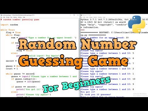Random Number Guessing Game Python Beginners