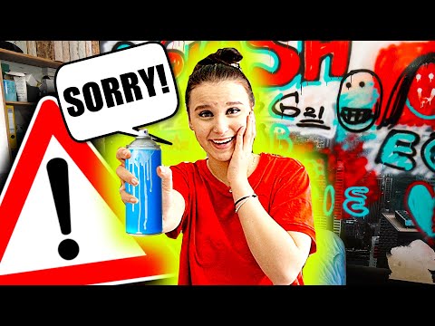 ZIMMER von Schwester ZERSTÖRT ! 😳 (Alle Wände angemalt !) - Celina