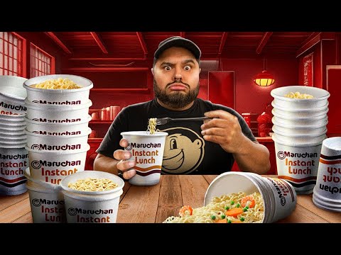 Probé 14 SABORES de Maruchan en Vaso