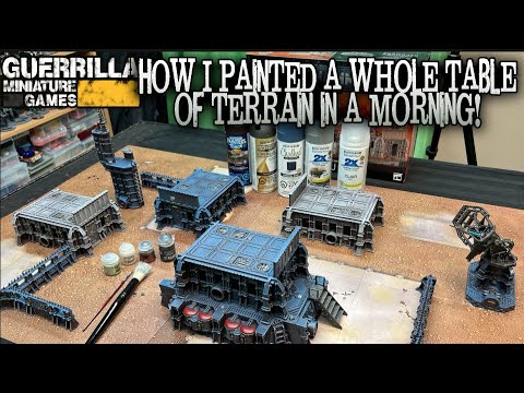 How I painted a whole table of 40k Terrain in a Morning.