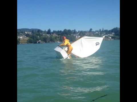 Dry roll optimist sailboat