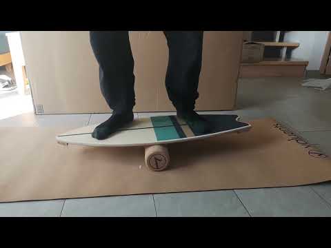 valuents Balance Board aus Holz in Surfboard Form inkl, Stabiles Board für die ganze Familie