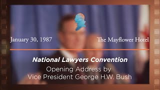 Click to play: Opening Address by Vice President George H.W. Bush [Archive Collection]