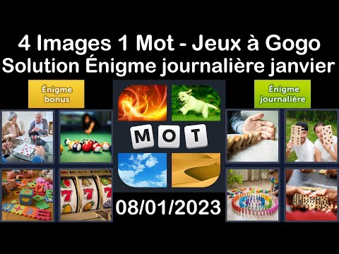 4 Images 1 Mot - Jeux À Gogo - 08/01/2023 - Solution Énigme Journalière - janvier 2023