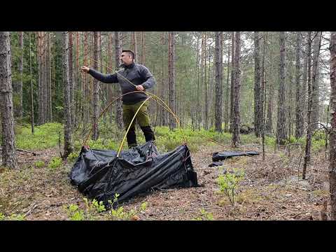 Overnight in my Hilleberg Soulo | Rainstorm | Food & coffee on the fire | Bushcraft chair & Bucksaw