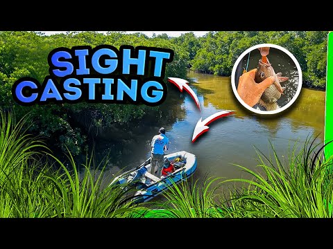 Solo Mini Inflatable boat Saltwater creek fishing - Day 3 - EP.589