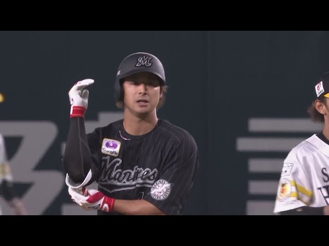 【7回表】マリーンズ・藤岡 フェンス直撃の勝ち越しタイムリー2ベースヒットを放つ!! 2021/3/28 H-M