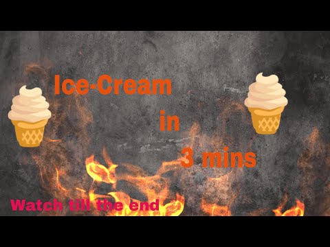Homemade Ice Cream in 3 Minutes