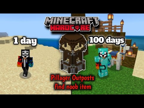 Surviving 100 Days in Minecraft Pillager Outpost | INSANE LOOT REVEALED!
