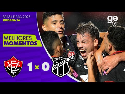 Gols e lances de Vitória x Ceará