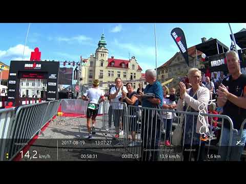 Ironman Kalmar Sweden 2017, lap 2 of 3 on running course.