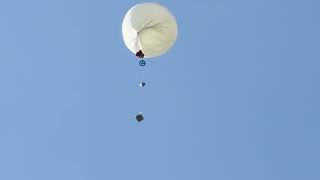 Stratospheric balloon with COFDMTV live image transmitter
