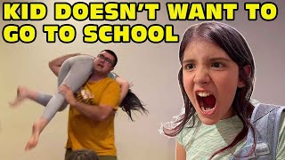 Girl Temper Tantrum Doesnt Want To Go To School! O