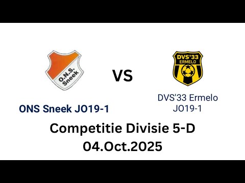 ONS Sneek JO19-1 vs DVS’33 Ermelo JO19-1 (Competitie Divisie 5-D 04.Oct.2025)-goals