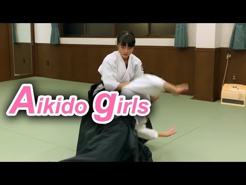 Dynamic and Beautiful Aikido woman in Japan