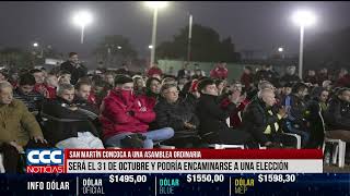 SAN MARTÍN CONVOCA A UNA ASAMBLEA ORDINARIA